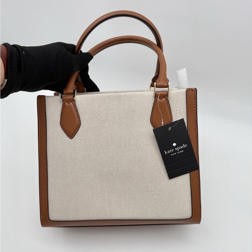 Kate Spade Ellie Canvas Small Tote Warm Gingerbread - Picture 2 of 16